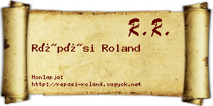 Répási Roland névjegykártya