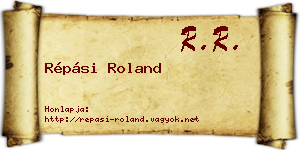Répási Roland névjegykártya